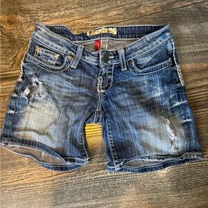 BKE Distressed Blue Jean Shorts
